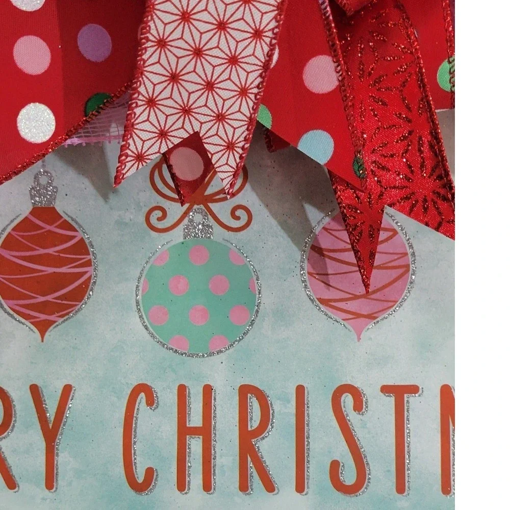 Merry Christmas wreath holiday decor Christmas gift bright shiny weath whimsical